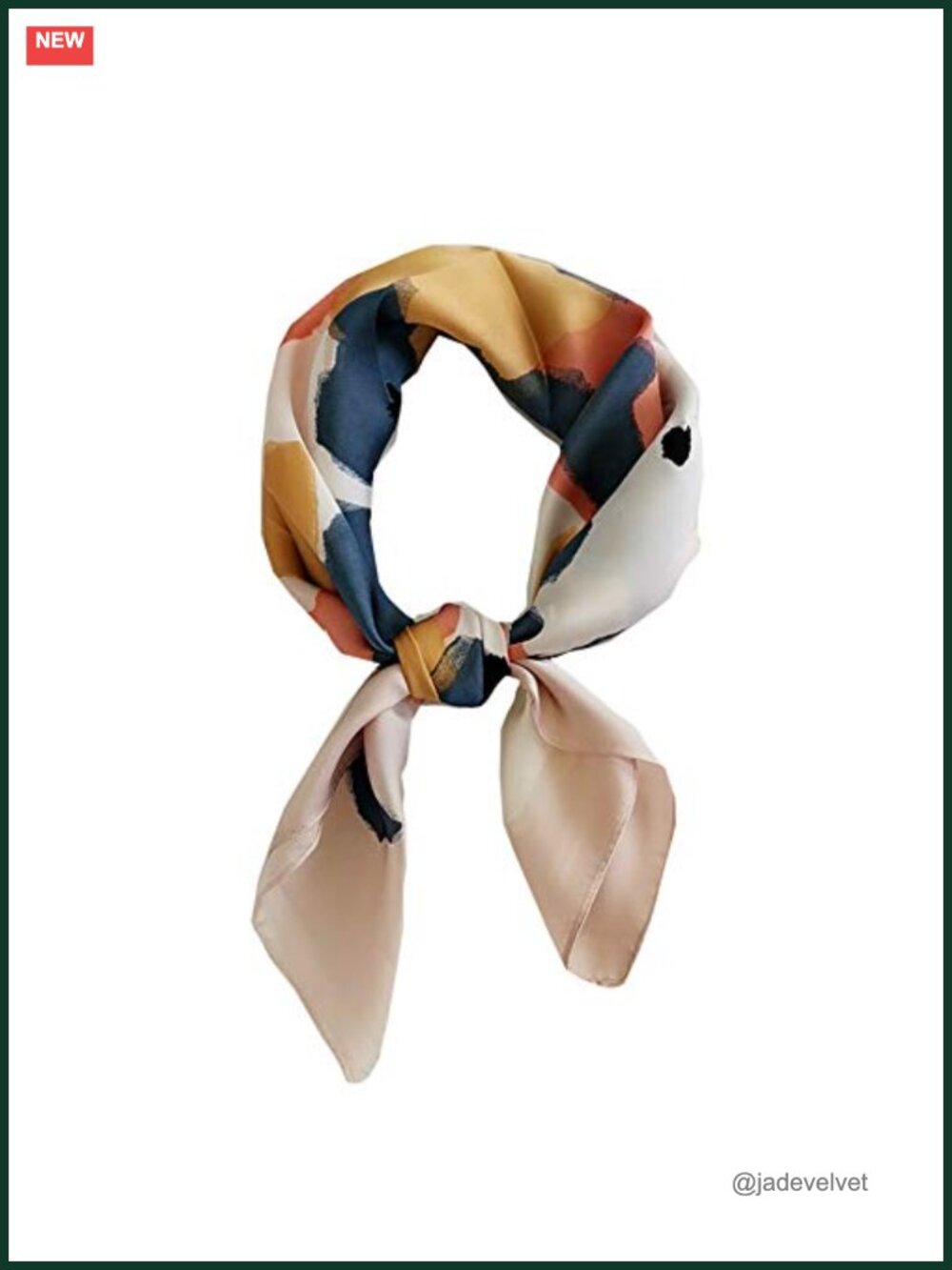 27.5" Square Satin Silk Feeling Scarf for Women - Fashion Headscarf, Neckerchief